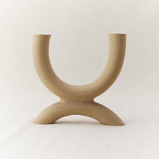 Forevermore Dual Candle Holder in Raw Birch